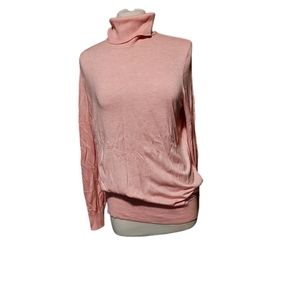 Faded Glory Shirt Top xl Long Sleeve Pink Knit Ribbed. Dimensions pit-pi…